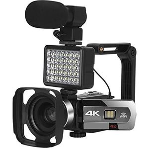 Videocamera, 4K Camcorder HD Professionele digitale webcamera's for fotografie 18x zoom Autofocus Videorecorder Vlog(No SD Card,Outfit 2)