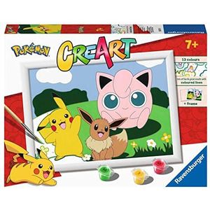 Ravensburger CreArt Pokemon Classics Schilderen op nummer kits voor kinderen en volwassenen vanaf 7 jaar - knutselset voor kinderen