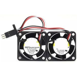 CPU voor Sanyo 9WF0424F6D04 A90L-0001-0507A/B Fanac DC 24V 0.076A 4020 40 * 40 * 20MM(Dual fan)
