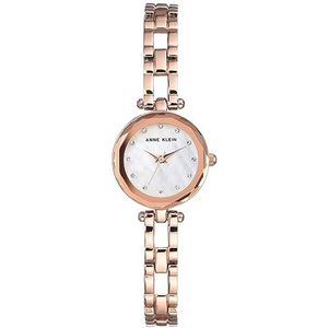 Anne Klein Women's Swarovski Crystal Accented Rose Gold-Tone Open Bracelet Watch