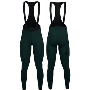 Winter Fietsen Bib Broek Thermische Fleece Mens Lange Outdoor Fiets Bibs Fiets Kleding Broek Voor Outdoor Fietsen, Donkergroen, 3XL