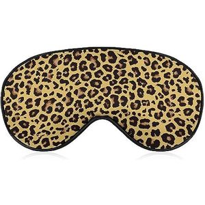 Luipaard Geel Slaap Oogmasker voor Mannen Vrouwen Tieners Kinderen, Nachtslaap Oogschaduw Cover Comfort voor Reizen Yoga Nap
