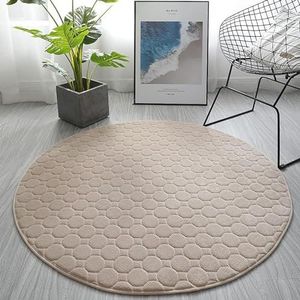 Deurmat Badmat Rond Effen Gekleurd Vloerkleed, Zacht Cirkeltraagschuimtapijt, Schattig Tapijt Voor Woonkamer Slaapkamer Deurmatten Badkamerkleed (Color : H, Size : 140x140cm(55x55inch))