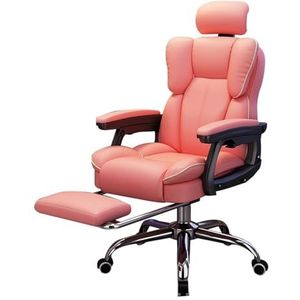 Bureaustoel Computerstoel Gamingstoel for thuis Ergonomische fauteuil Kantoorcomputerstoel Gamingstoel met armleuningen (Color : Roze, Size : B)