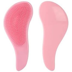 1 STKS Antistatische Massage Haarborstel Douche Massage Haarborstel Kam Salon Haar Styling Tool Magische Handvat Kam(Pink)