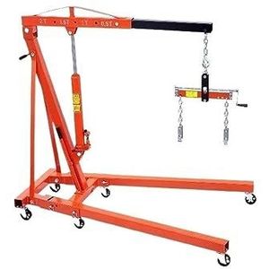 Hydraulische motortakel met hendel 2 ton/4400 LBS Opvouwbare motorkraan en motortakel leveller for autoreparatie, laden