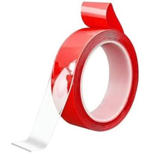 Nano Dubbelzijdige Tape Waterdicht Transparant Hergebruik Thuis Tapes Adhesivos Porselein Superlijm Cinta Doble Cara Extra Fuerte-50mm-Rood-1m-2mm