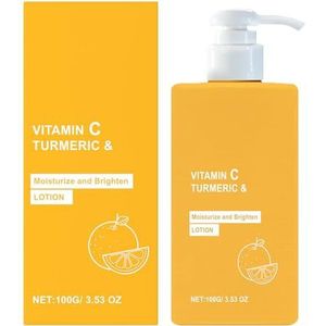 Kurkuma & Vitamine C Bodylotion, Verhelderende Hydraterende Crème voor Droge en Verslapte Huid, Anti-Aging Verstevigend Lichaam, Hydraterend en Verhelderend voor een Egale Huidtint, Gladde Huid (1pcs)