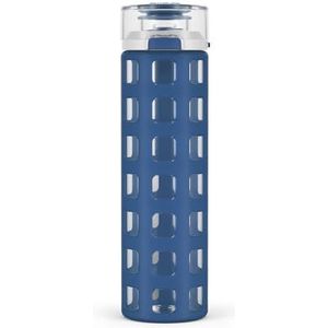 Ello Syndicaat BPA-vrije glazen waterfles met flip-deksel, vet blauw, 20 oz.