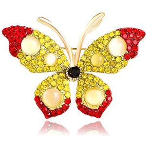 Kristal Butterfly Broche Bergkristal Butterfly Broche Sparkling elegante vlinder sieraden Pin Jurk tas decoratie accessoires partij Broche Charmante sieraden Gift