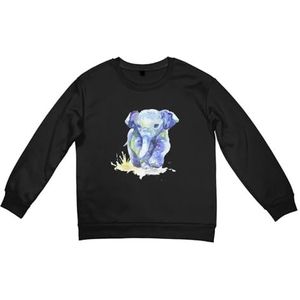 LFKVYZLC Leuke Baby Olifant Sweatshirts Pullover Trui Trui, Zwart, M