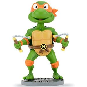 NECA Tiener Mutant Ninja Turtles (Klassiek) Hoofd Knocker Michelangelo Speelgoedfiguur