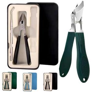 Super Scherpe Schuine Nagelknipper Drie Sets Eagle Snavel Afgeschuinde Nagelknipper Brede Kaak Opening Anti-Splash Schuine Ergonomische Hoekkop Senior Teennagel Clipper (zwart)