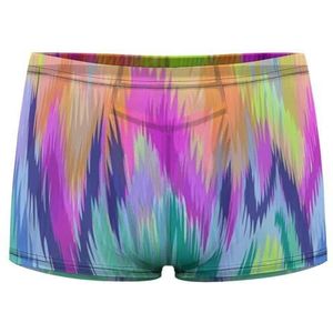 Rainbow Tie Dye Heren Boxer Slips Sexy Shorts Mesh Boxers Ondergoed Ademend Onderbroek Thong