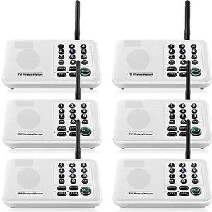 Draadloze intercoms, Een Stuk Draadloos Intercom Systeem for Thuis Huis Zakelijk Kantoor 5280 Ft Lange Afstand 10 Kanaals Kamer Naar Kamer communicatie Systeem(White)