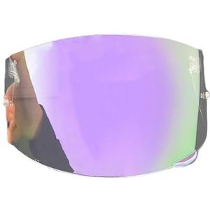 Motorhelm vizier lens, Helmvizier, K1 gezichtsscherm vizierbasis for AGV K1 K1S K3SV K5 K5S Helm vizier windscherm (basis, één maat)(Revo Clear Purple-day and Night,One Size)