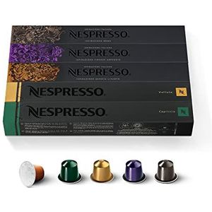 NESPRESSO Origineel, selectie van espresso koffie, lichte tot donkere roodheid, 50 koffiecapsules