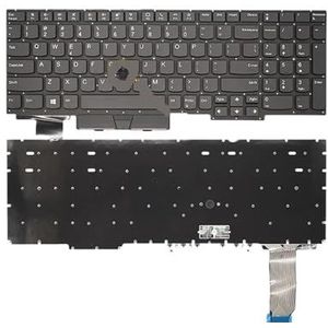 Russisch laptoptoetsenbord voor Thinkpad E15 Gen 2 (20T8 20T9 20TD 20TE) TP00117D met achtergrondverlichting(US With Hole)