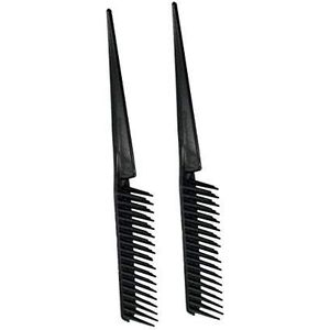 Amelia Beauty Products 3 rijen styler borstel, 7 inch | haarstylingskam | reishaarborstel voor vrouwen | Rattenstaartkam voor ontwarren (zwart)