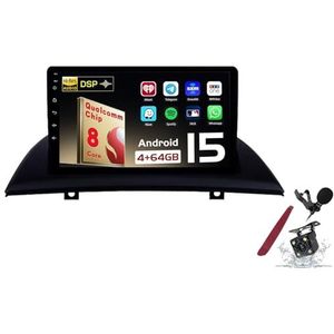 Android 15 Autoradio Sat Navi voor B-MW X3 E83 (2004-2012) 9 Inch Touchscreen Multimedia Speler met Draadloze Carplay GPS Navigatie FM RDS Bluetooth 5G-WiFi SWC DSP,M100s