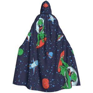 MDATT Hooded Mantel Voor Mannen, Halloween Heks Cosplay Gewaad Kostuum, Carnaval Feestbenodigdheden, Grappige Astronaut Dinosaurus Raket
