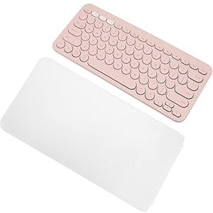 Tas voor Toetsenbordhoes, Kunstleer Hoes voor Toetsenbordhoes Tasbescherming, Stofdichte Waterdichte Draagtas voor Toetsenbord voor K380(Wit+zilver)