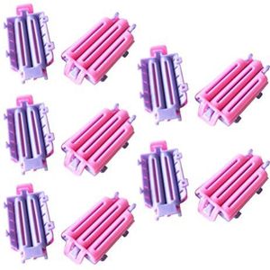 Frcolor Magic Curls krulspelden haar salon krulspelden styling gereedschap 45 stuks (Rose Red)