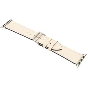 Leren Polsband, Eenvoudig Te Installeren Smartwatch-bandriem Antislip Ademend voor Smartwatch-conversie (Beige)