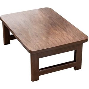 HRTLSS Japanse vloertafel, opvouwbare bamboe salontafel, vintage theetafel lage tafel, geschikt voor woonkamer, eetkamer, thee
