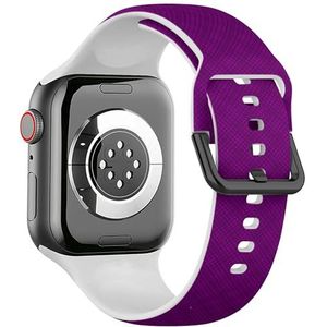 Sport zachte band compatibel met Apple Watch 38/40/41mm (paars gestreept getextureerd) siliconen armband band accessoire voor iWatch