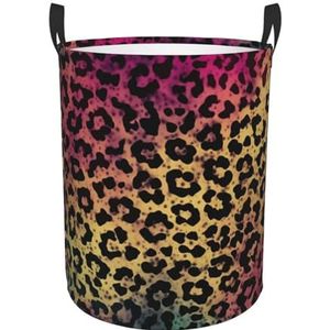 Ster luipaardprint Wasmand Met Handvatten, Opvouwbare Wasmand Oxford Doek Vuile Kleding Mand Waterdichte Kleding Speelgoed Opbergbak Organizer voor Slaapkamer Badkamer Dorm