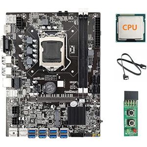 AMIUHOUN B75 USB ETH Mijnbouw Moederbord 8XUSB3.0+Willekeurige CPU+Switch Board+ Kabel LGA1155 DDR3 B75 USB BTC Moederbord