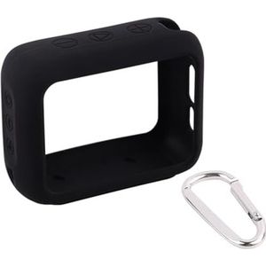 Siliconen beschermhoes voor JBL GO4 Bluetooth-luidspreker, volledige hoes, stofdicht, verdikte beschermhoes (zwart)