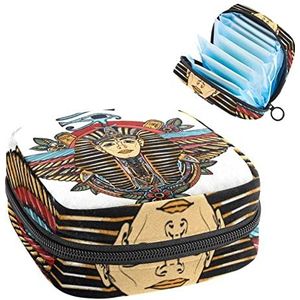 Opbergtas voor maandverband Pads, Menstruatie Cup Pouch, Periode Bag Organizer voor vrouwelijke Pads Tampons, Vintage Man met vleugel