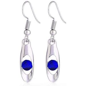 Orecchini a cerchio in argento da donna, orecchini pendenti in cristallo di semplicità elegante per ragazze, orecchini pendenti eleganti e lucenti alla moda per ragazze/F