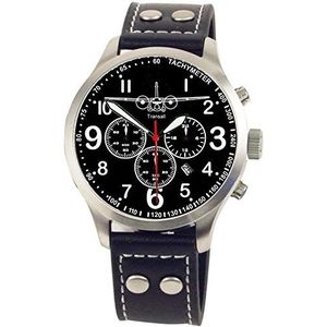 IMC pilotenhorloge C-160 Transall mannen heren chronograaf polshorloge lederen armband behuizing van roestvrij staal