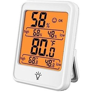 LCD Digitale Thermometer Hygrometer Indoor Kamertemperatuur Vochtigheidsmeter Sensormeter Weerstation(MC41 White)