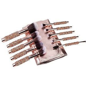 Professionele make-upkwastenset, praktische make-upkwasten met diamant-inzetstukken voor oogschaduw, concealer, eyeliner, 10 stuks