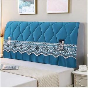 Bedhoofdeindehoezen bed rug matras decoratief kussen hoofdbord hoes sprei luxe hoofdeinde in de slaapkamer slaapcomfort thuis voor bedden, slaapkamer en hotelmeubilair (kleur: blauw, maat: