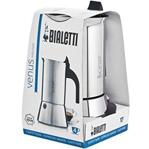 Bialetti Venus Espressomachine, Roestvrij Staal, 4 Kopjes, Zilver