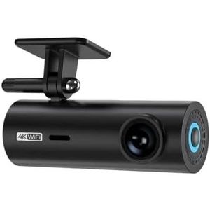 Omgekeerde Camera Achteruitrijcamera Dash Cam 4K Wifi Camera Voor Auto Dashcam 24H Parking Monitor Dvr Para Coche Mini Kamera Samochodowa Rejestrator Video Registrator(Black1,64G)