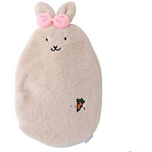 DieffematicRSD Warmwaterkruik Water Injection Hot Water Bag Filling Water Hot Water Bag Hand Warmer Student Plush Removable And Washable Cloth Cover Hand Warmer (Color : Beige)