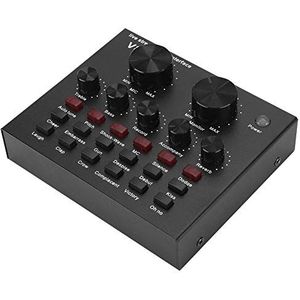 V8 Geluidskaart, Mini Voice Changer Ondersteuning Dual Phones Live voor Computer Pc Mobiele Telefoon Sing