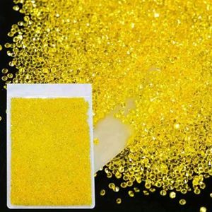 1440 stuks/zak glitter kaviaar nagels strass steentjes fee kristal kralen 3D AB kristal nail art accessoires diy ontwerp manicure-citroengeel
