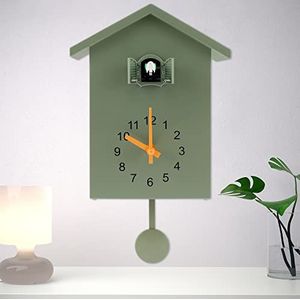 Koekoeksklokken met werkende vogel moderne koekoek wandklok met chimer minimalistische koekoek geluidsklok met slinger delicate koekoek vogelhuis voor muurkunst thuis woonkamer keuken kantoordecoratie