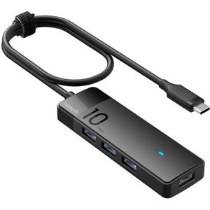 Inateck USB C Hub, USB 3.2 Gen 2 USB C-hub met 4 USB-A-poorten, 10 Gbps, 50 cm kabel, compatibel met Windows 7/8/10/11, Linux, Mac OS