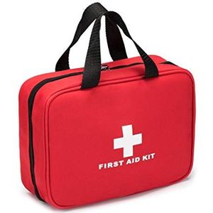 Jipemtra EHBO-AED Medische 1e Hulp Eerste Hulp voor Noodgevallen Kritieke Gezondheidszorg Bescherming, Rood met Handvatten, Tas-Organizer