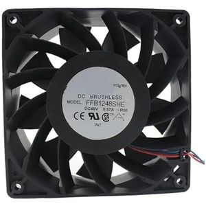 Ventilator voor 3-draads Server FFB1248SHE R00 DC 48V 0,57A 120x120x38mm