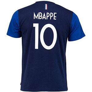 Equipe de France de Football FFF T-shirt - Kylian MBAPPE - officiële collectie, maat heren, Blauw, L