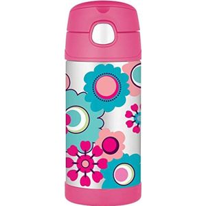 Thermos 186391 Funtainer drinkfles, bloemen, roze, 355 ml